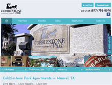 Tablet Screenshot of apartmentsatcobblestone.com